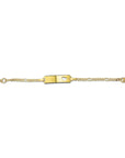 graveerarmband figaro hart plaat 5,0 mm 14K geelgoud - PansiteNederland.nl