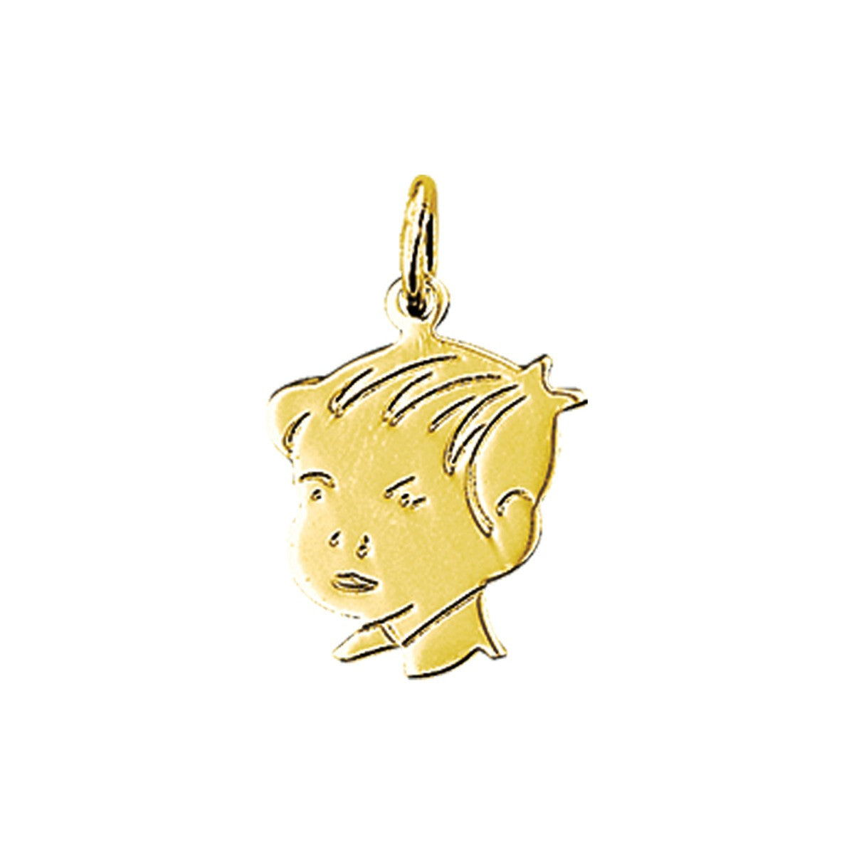 14K geelgoud hanger jongen 15,5 x 11 mm 4012060 - PansiteNederland.nl