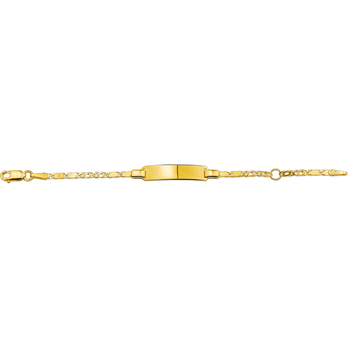 Graveerarmband valkenoog plaat 5,0 mm 14K geelgoud