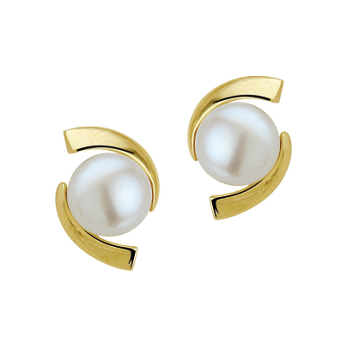 14K Geelgoud Oorknoppen Parel 4013039 - PansiteNederland.nl