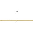 14K Geelgoud Vossestaart 1,7 mm 4013435