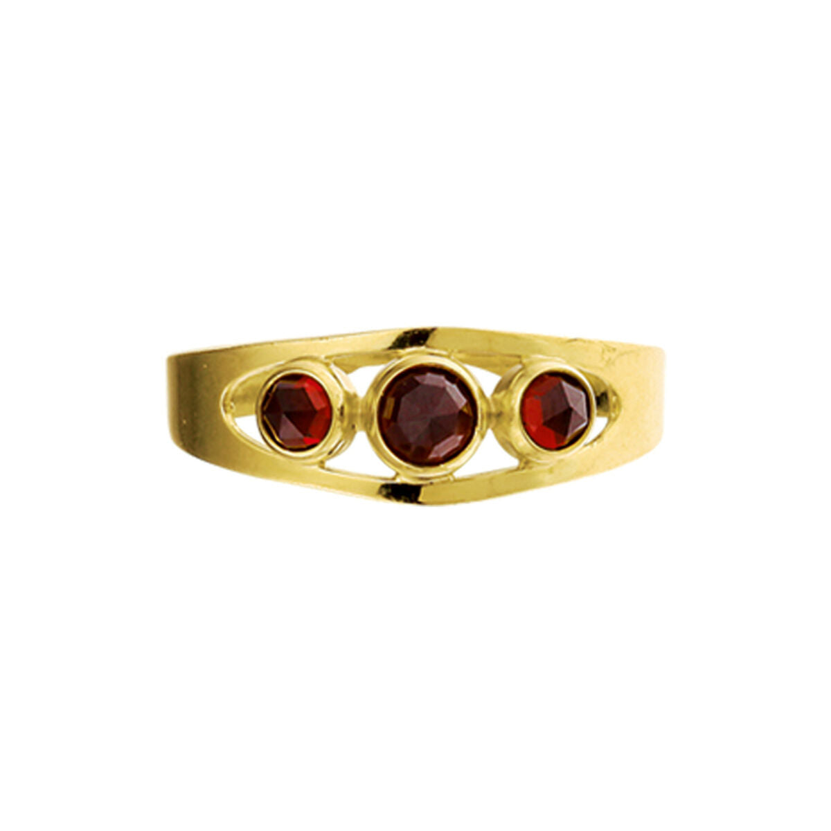 14K Geelgoud Ring Granaat 4015506 - PansiteNederland.nl