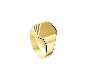 14K Geelgoud Graveerring Mat Gediamanteerd 4015658 - PansiteNederland.nl