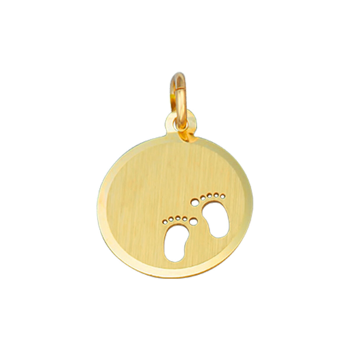 14K geelgoud graveerhanger voeten poli/mat 4015728 - PansiteNederland.nl