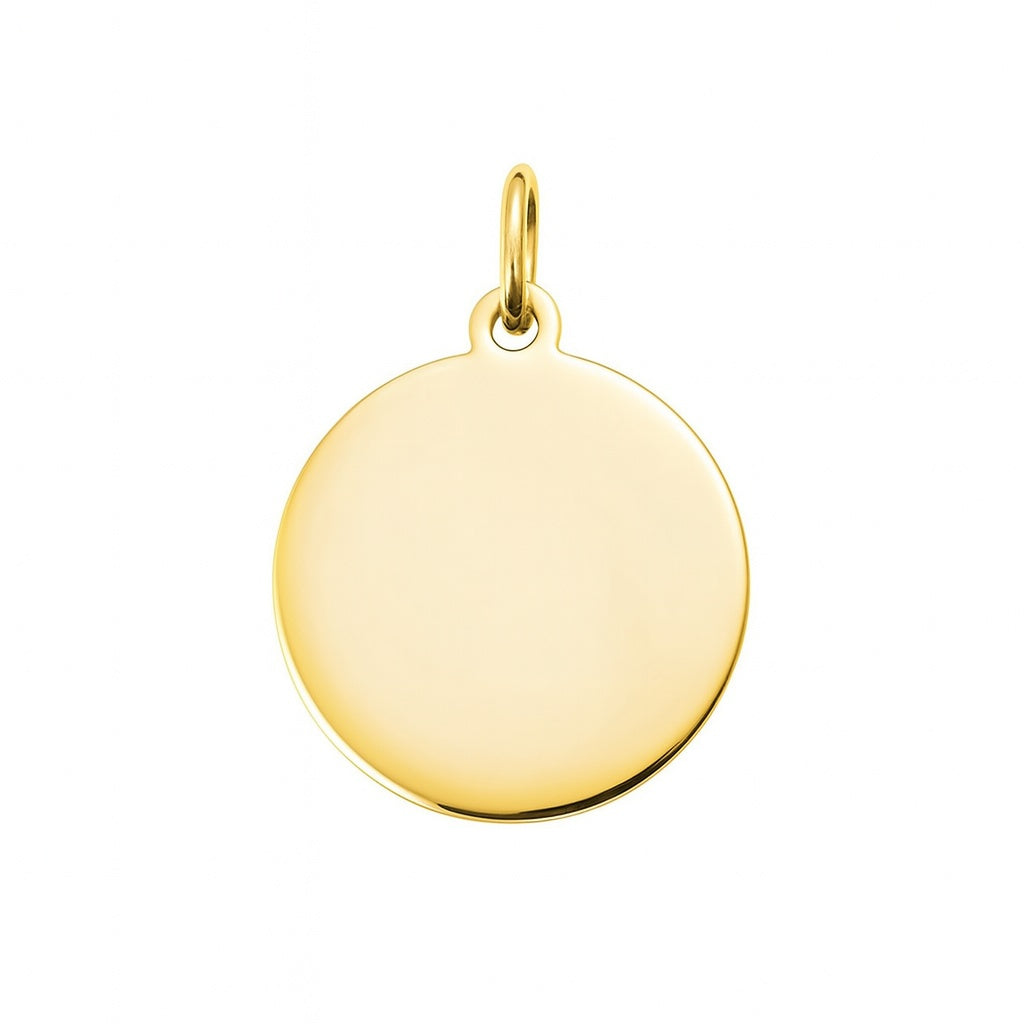 14K geelgoud graveerhanger mat gediamanteerd 4006183 - PansiteNederland.nl