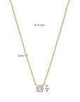 14K geelgoud collier zirkonia 40 - 42 - 44 cm 4016260 - PansiteNederland.nl