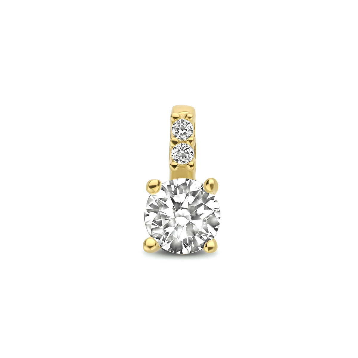 14K geelgoud hanger zirkonia 5,0 mm 4016890 - PansiteNederland.nl