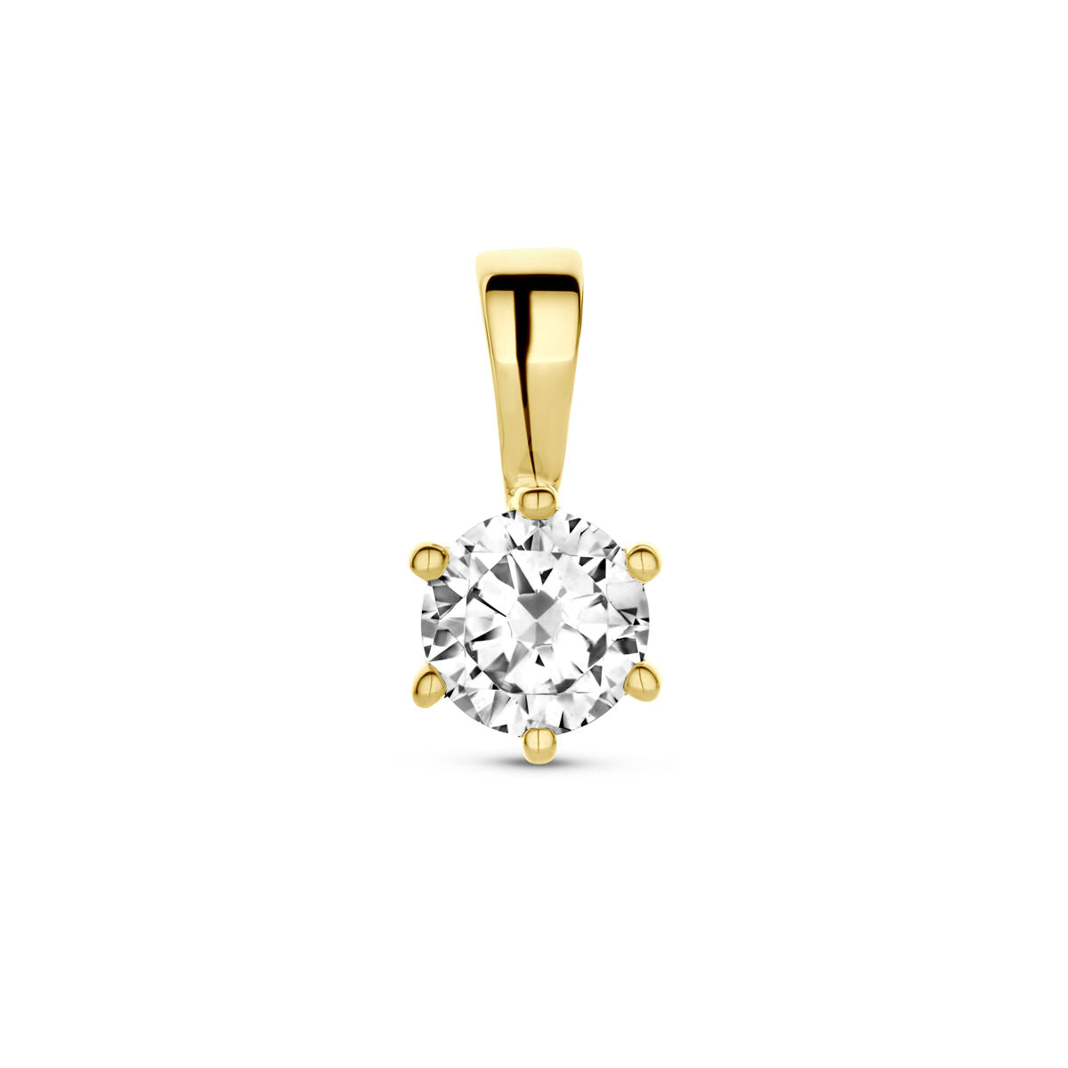 14K geelgoud hanger zirkonia 4017144 - PansiteNederland.nl