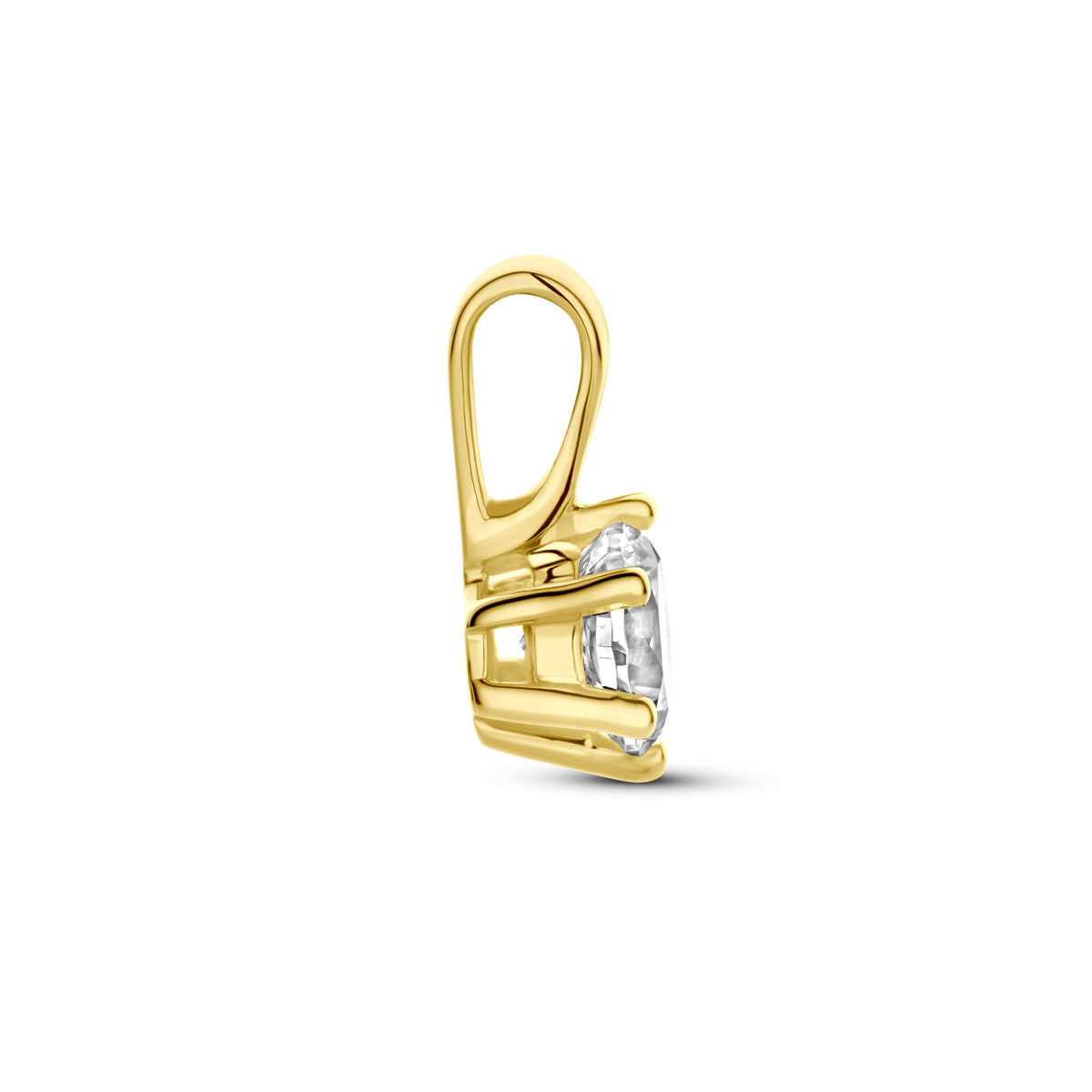 14K geelgoud hanger zirkonia 4017144 - PansiteNederland.nl