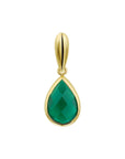 14K geelgoud hanger groen agaat 4017175 - PansiteNederland.nl