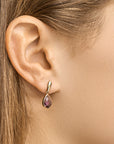 14K Geelgoud Oorhangers Amethist 4017176 - PansiteNederland.nl