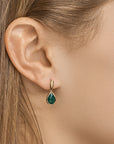 14K Geelgoud Oorhangers Groen Agaat 4017180 - PansiteNederland.nl