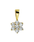 14K geelgoud hanger zirkonia halo 4017308 - PansiteNederland.nl