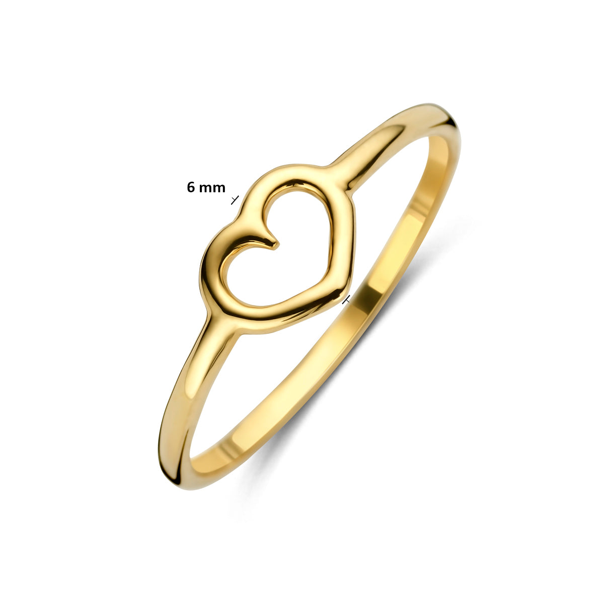 Ring hart 14K geelgoud