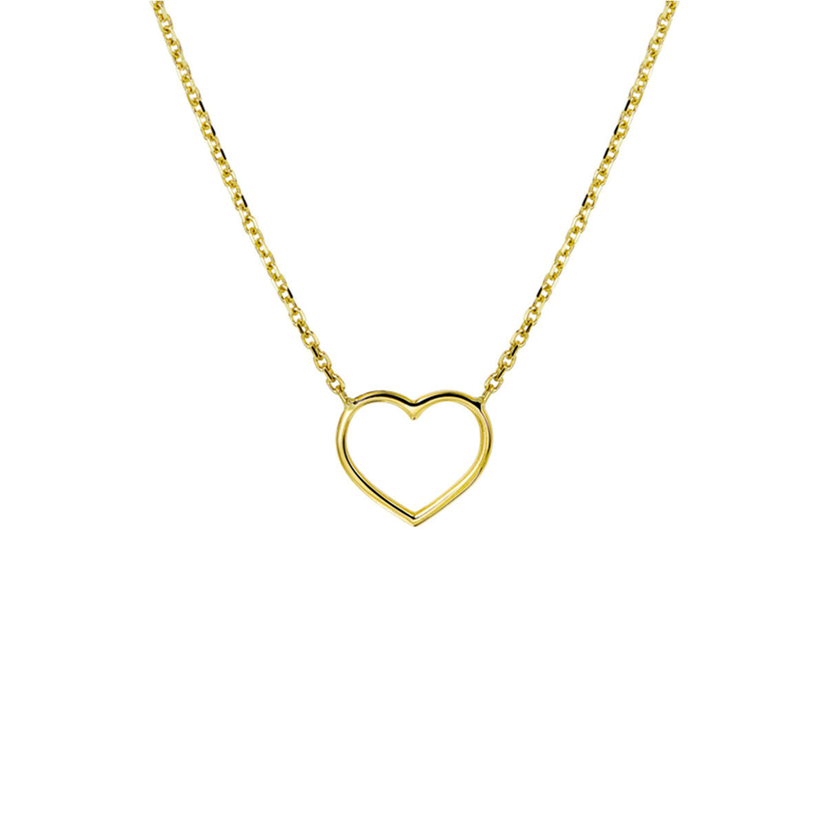 14K geelgoud collier hart 42 + 2 cm 4017933 - PansiteNederland.nl