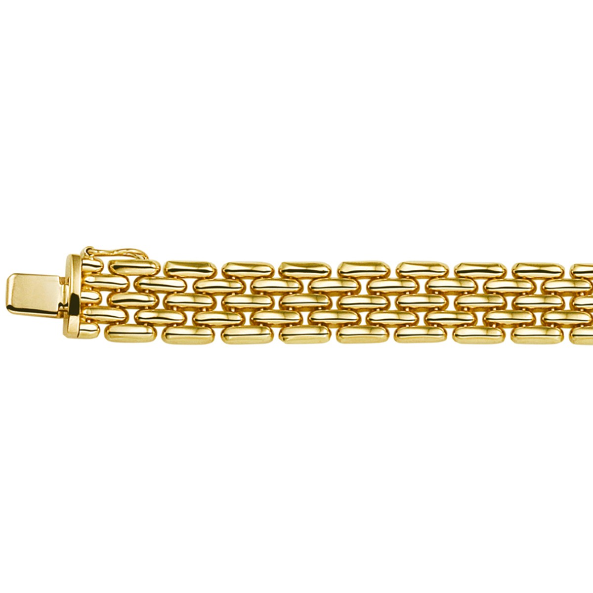 Armband panter 10,5 mm 19 cm 14K geelgoud