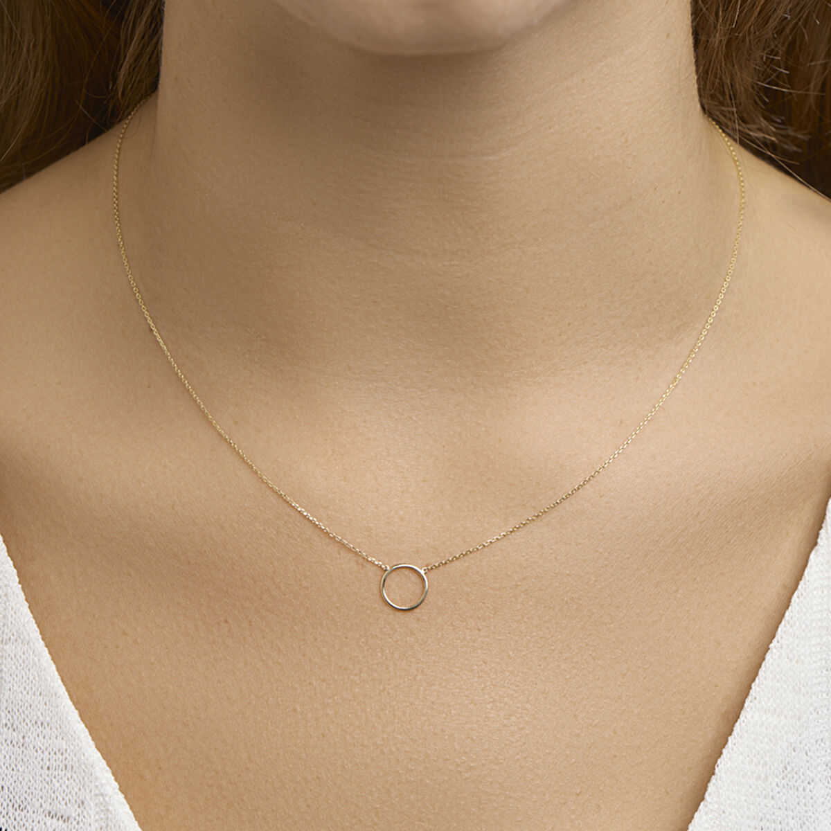 14K geelgoud collier rondje 40 - 44 cm 4018213 - PansiteNederland.nl