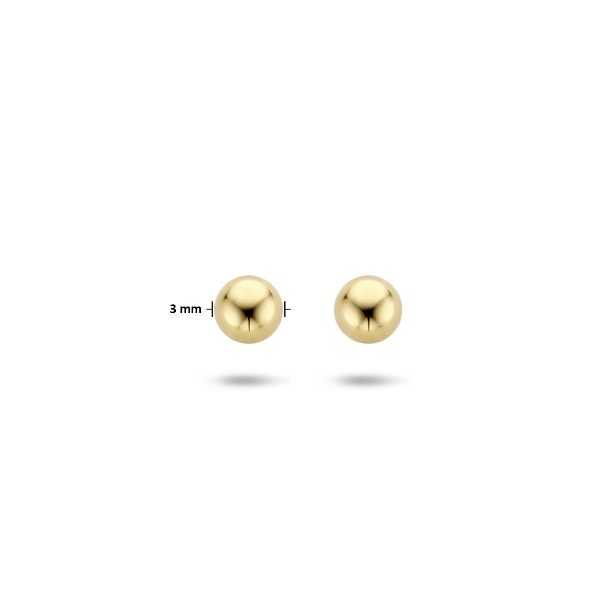 Oorknoppen bol 14K geelgoud 3 mm – 4018249
