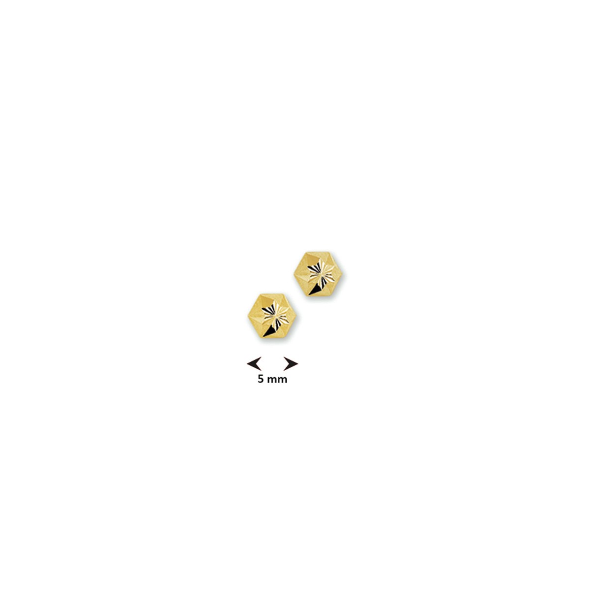 Oorbellen ster gediamanteerd 14K geelgoud