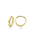 14K geelgoud klapoorringen zirkonia 2,5 x 12 mm - 4018315 - PansiteNederland.nl