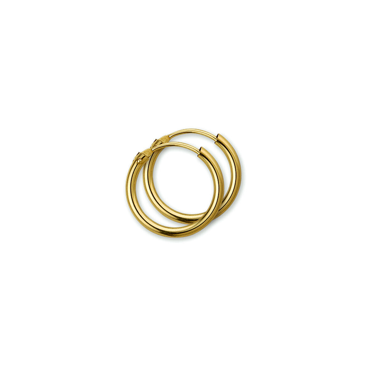 14K geelgouden oorringen ronde buis 17mm - PSN4018327