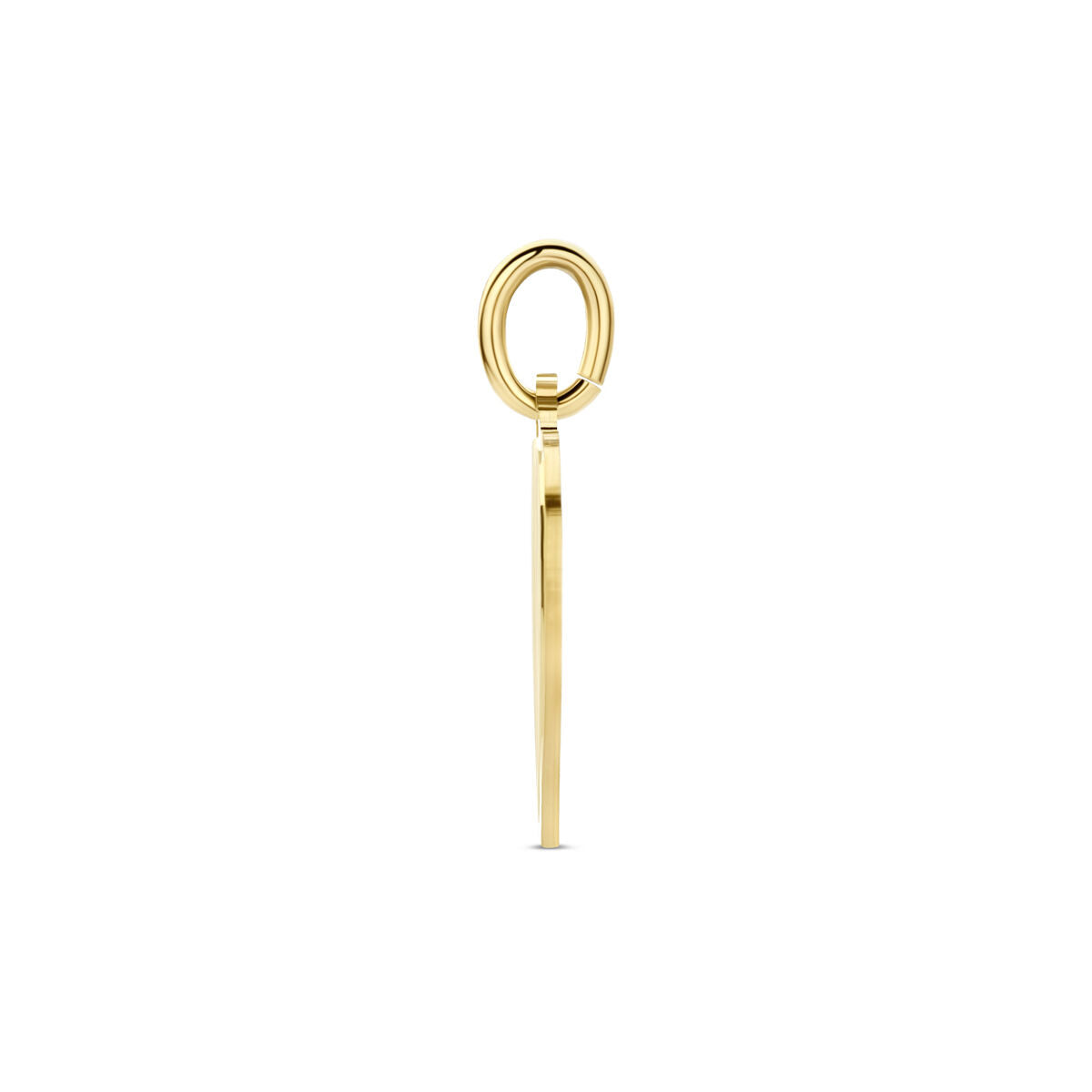 Graveerhanger mat gediamanteerd 14K geelgoud