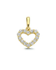 14K Geelgouden Hanger Hart Zirkonia 8 x 9 mm - 4018455 - PansiteNederland.nl