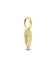 14K Geelgouden Hanger Hart Zirkonia 8 x 9 mm - 4018455 - PansiteNederland.nl
