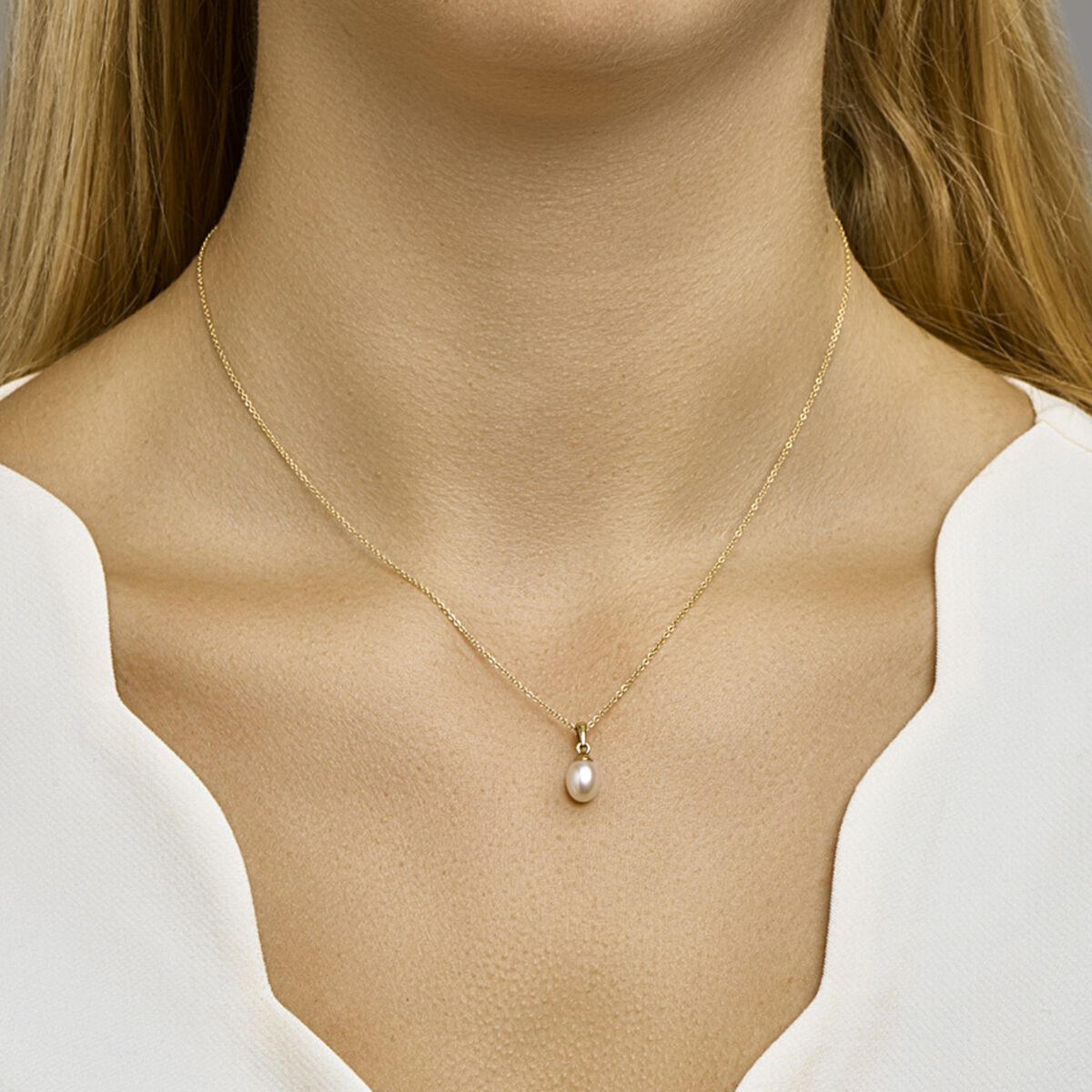 Hanger parel 14K geelgoud