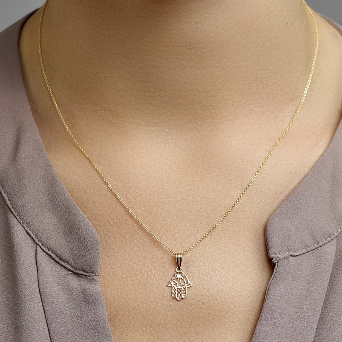 Hanger fatima hand 14K geelgoud