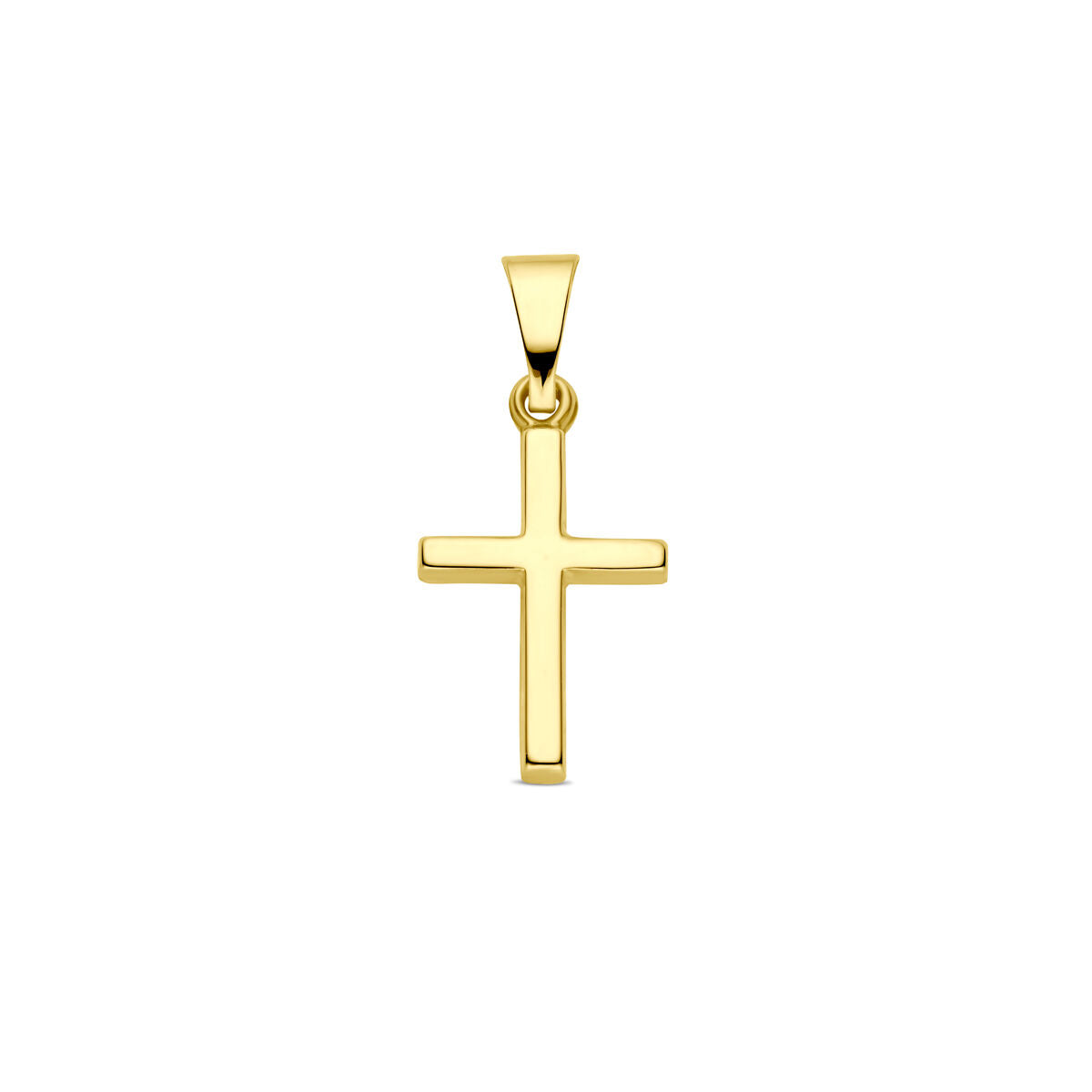 Hanger kruis 15 mm 14K geelgoud