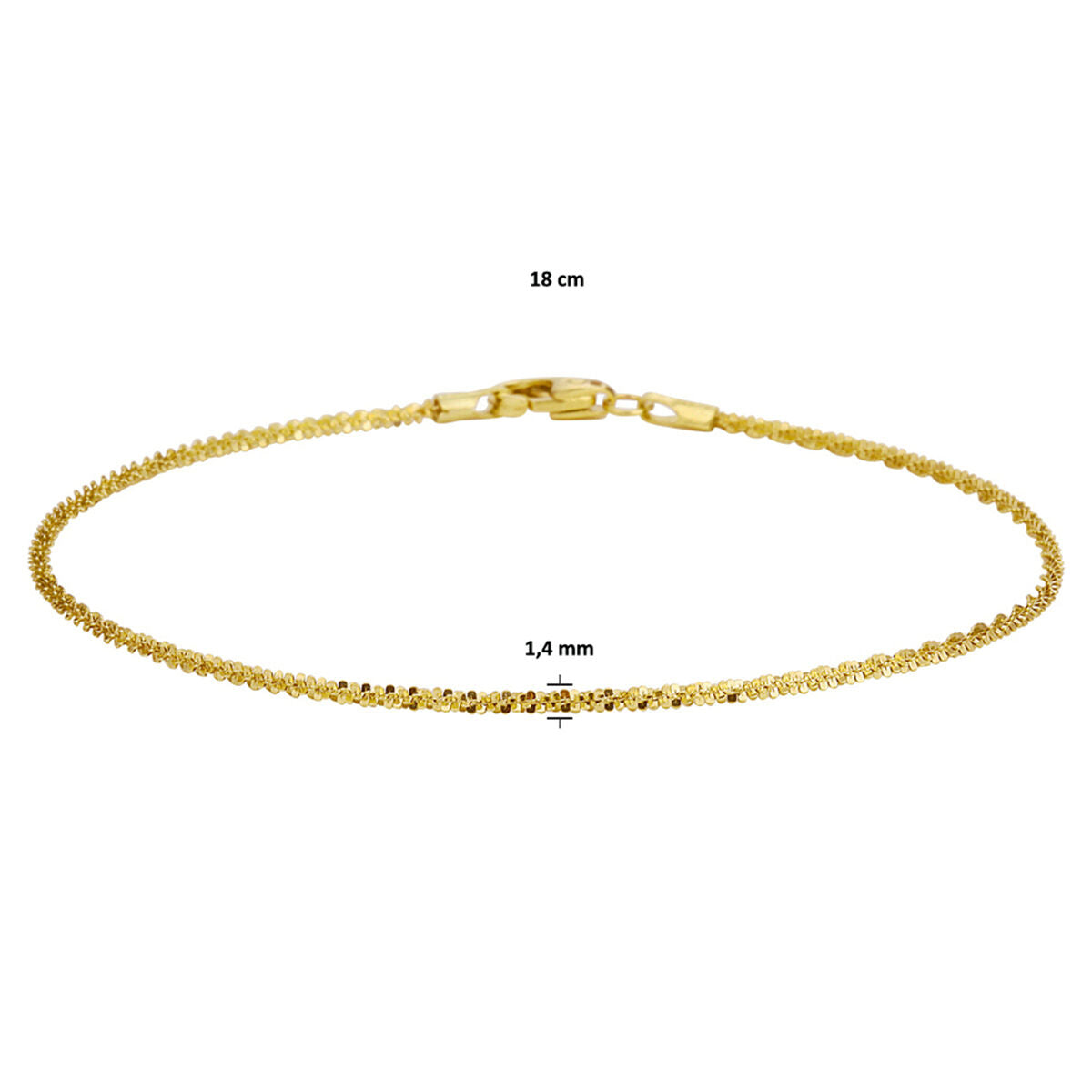 14K Geelgoud Armband Fantasie 1,4 mm 4018560 - PansiteNederland.nl