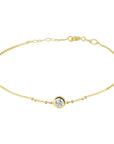 14K Geelgoud Armband Zirkonia 1,0 Mm 16 + 2 Cm 4018565 - PansiteNederland.nl
