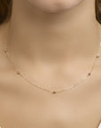 14K geelgoud collier 5 x schuifbol 40 - 42 - 44 cm 4018705