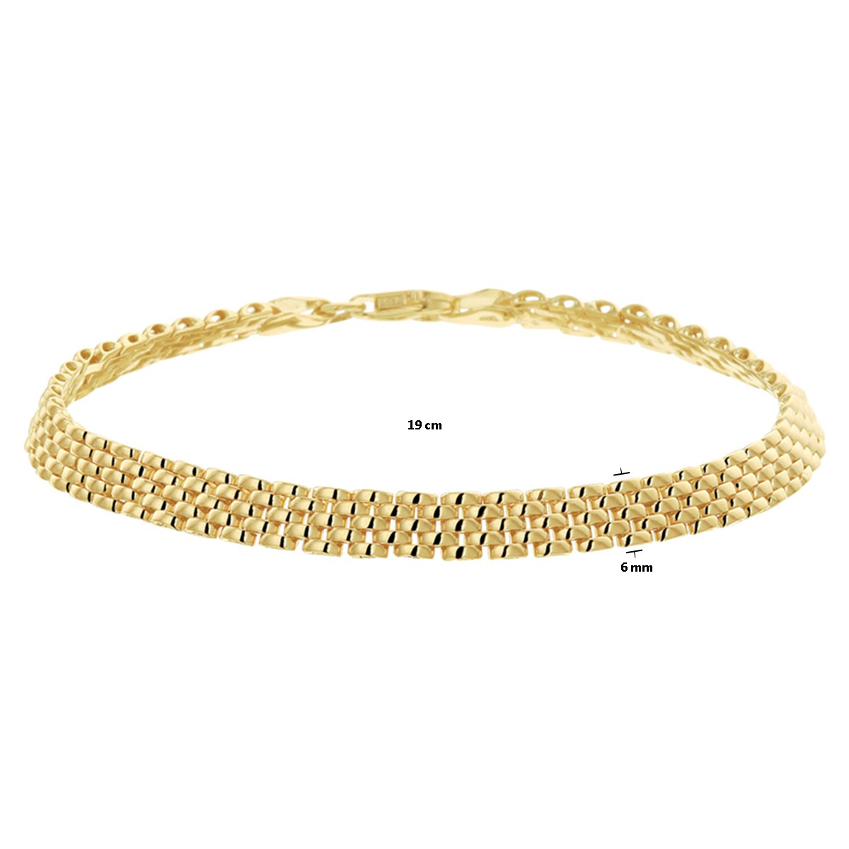 Armband panter 14K geelgoud