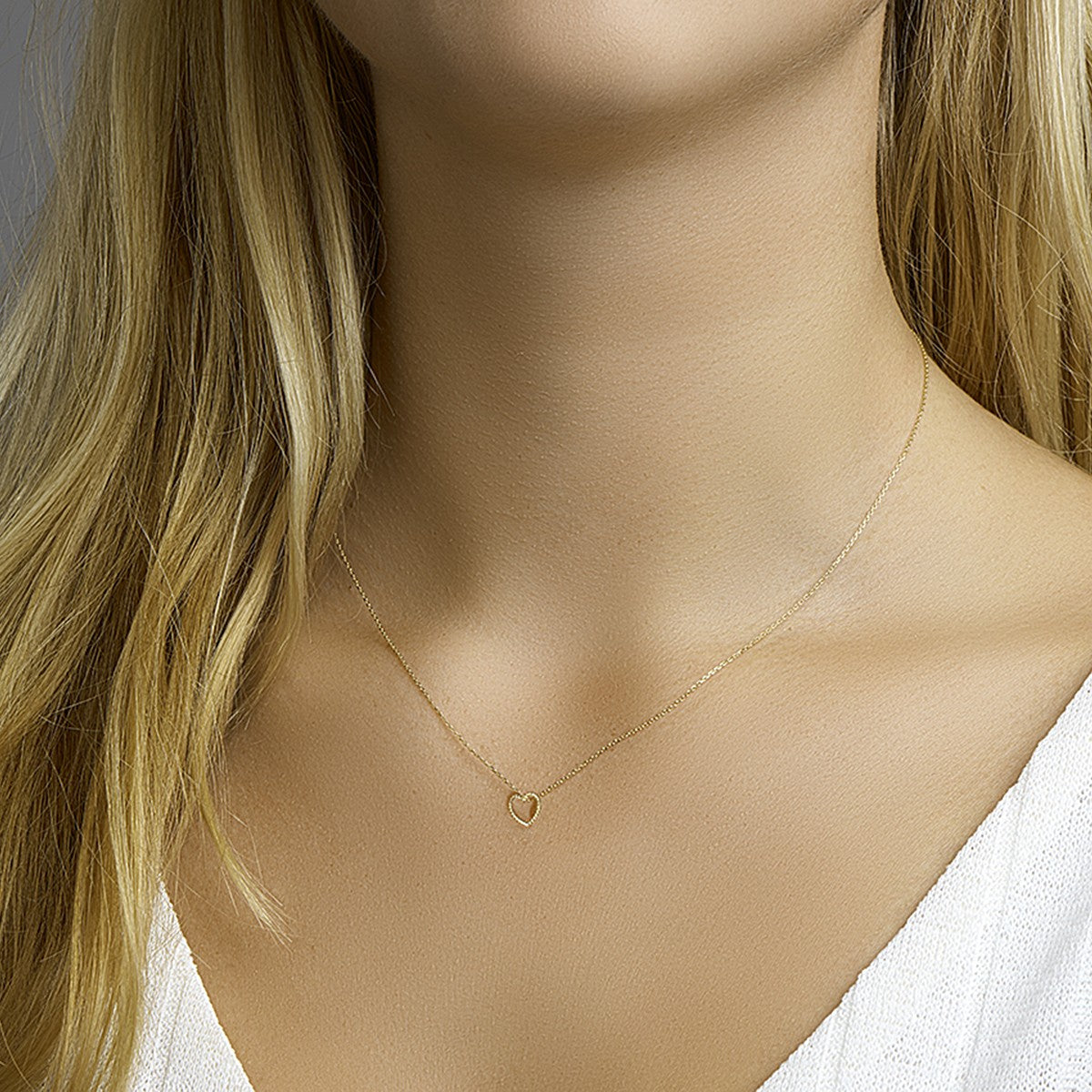 Collier hart 40 - 42 - 44 cm 14K geelgoud 6,5 x 7,5 mm – 4018966