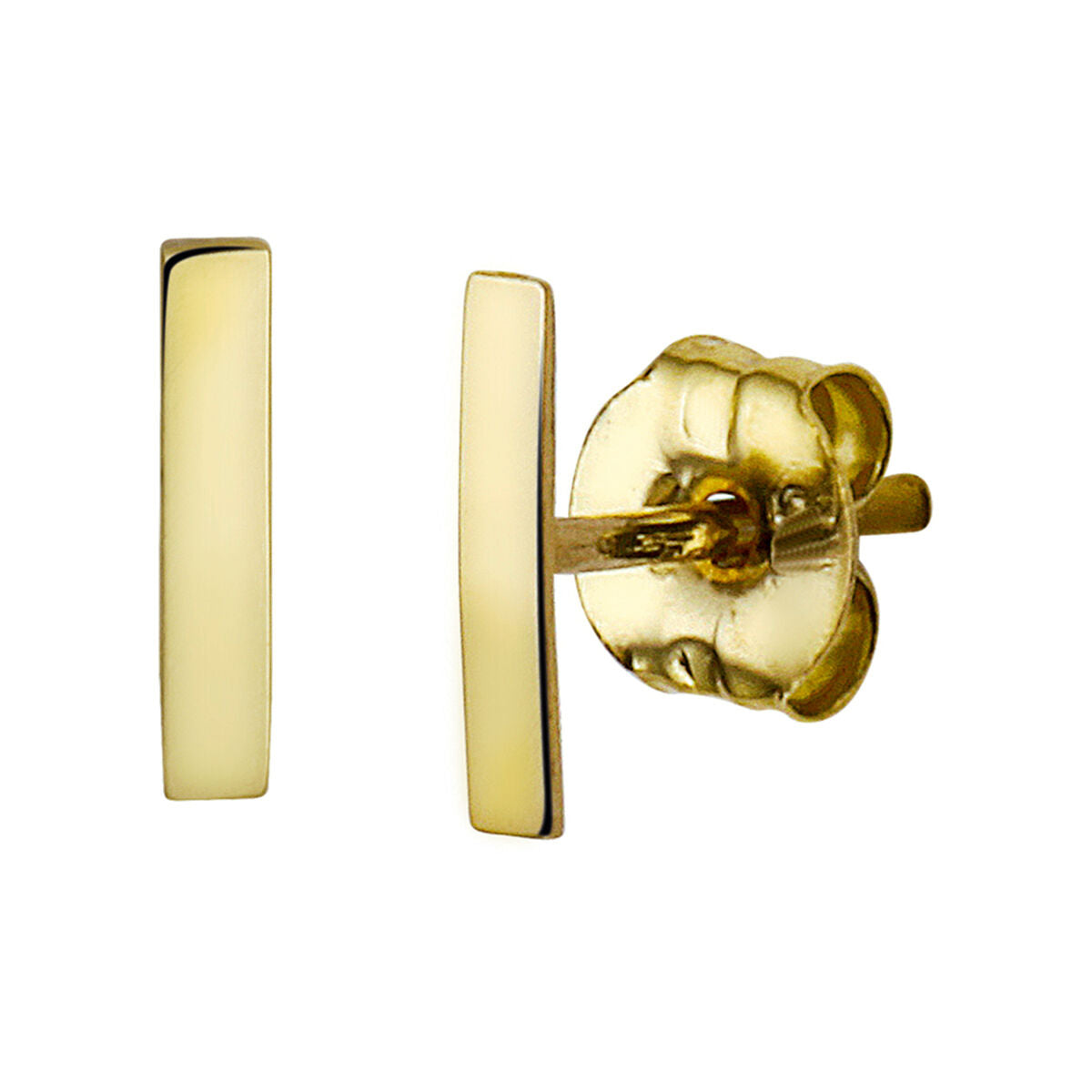 14K Geelgouden oorknoppen balkje - 4019035 - PansiteNederland.nl