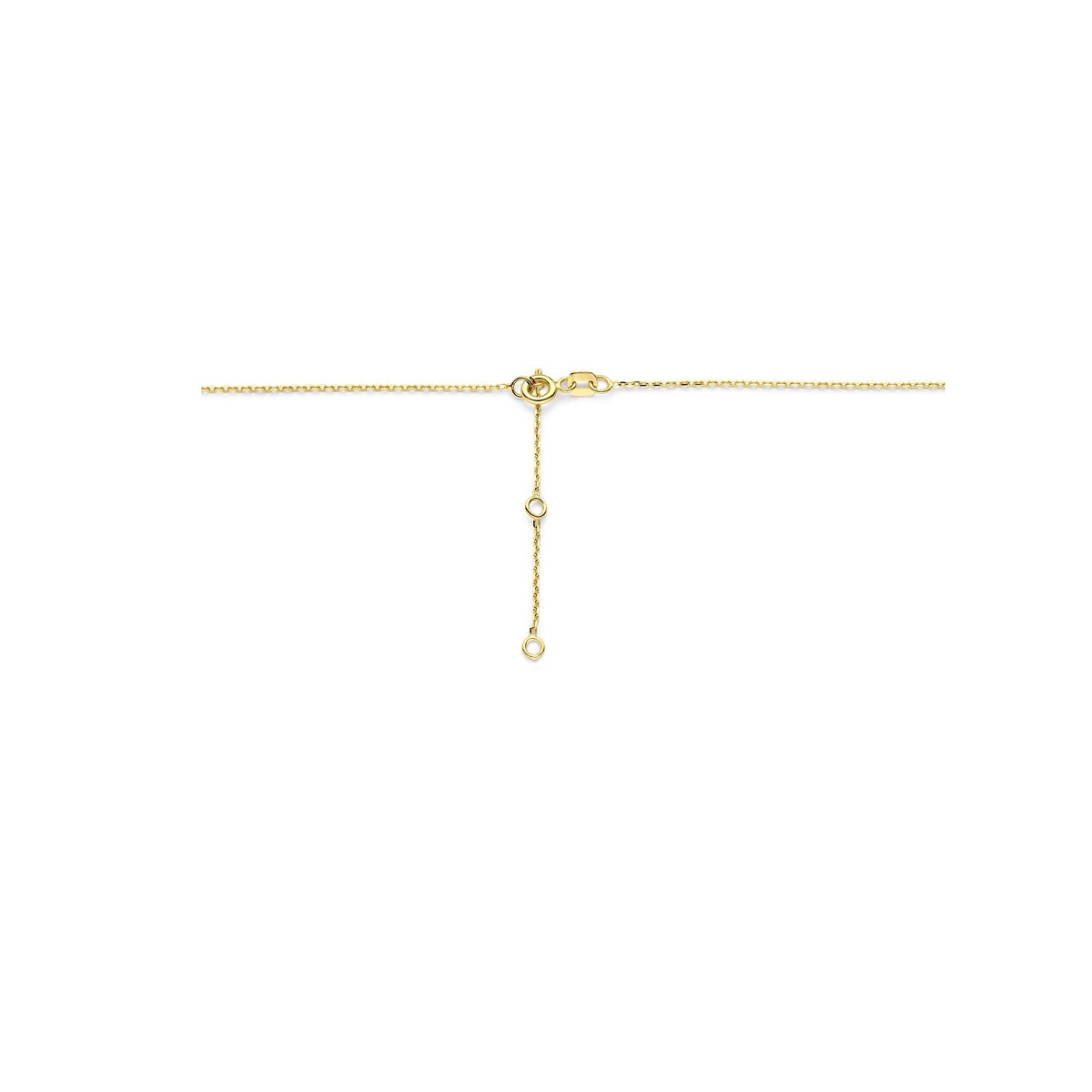 Collier anker en bolletjes 1,0 mm 42 - 44 - 46 cm 14K geelgoud