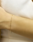 14K Geelgoud Armband Venetiaans En Staafjes 0,9 Mm 18 Cm 4019336