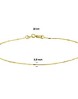 14K Geelgoud Armband Venetiaans En Staafjes 0,9 Mm 18 Cm 4019336
