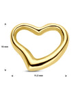 14K geelgoud hanger hart 4019585 - PansiteNederland.nl