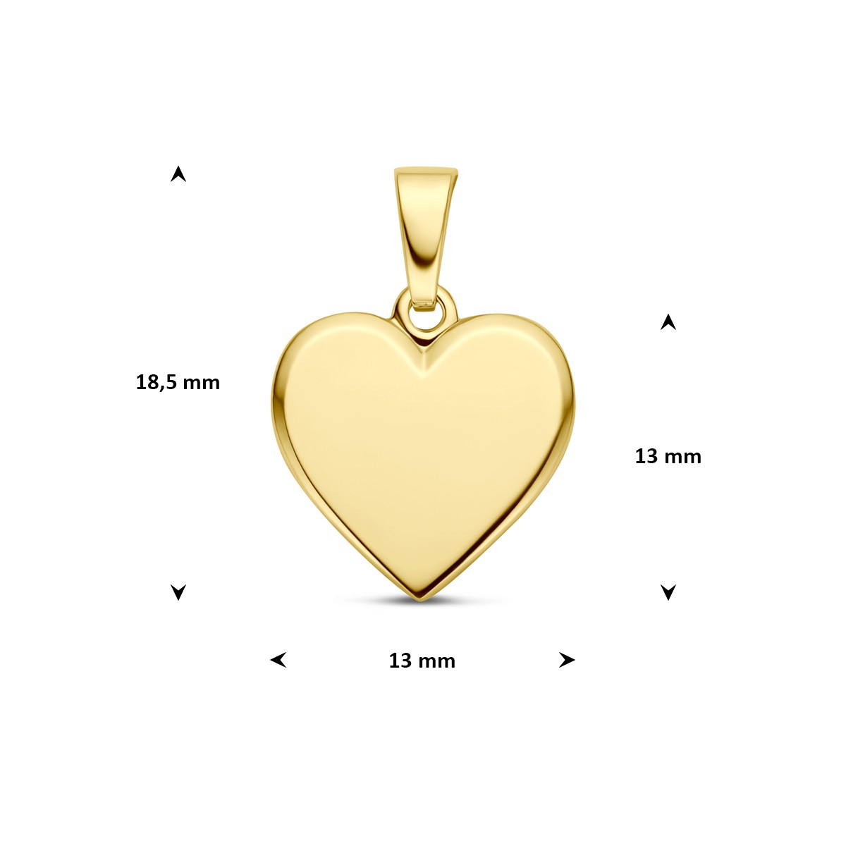 Graveerhartje 14K geelgoud
