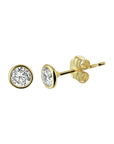 14K Geelgouden Oorknoppen Zirkonia 4,5 mm - 4019959