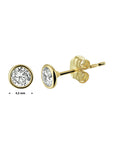 14K Geelgouden Oorknoppen Zirkonia 4,5 mm - 4019959