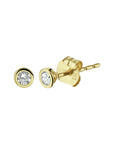 14K Geelgouden Oorknoppen Zirkonia 3 mm- 4019962