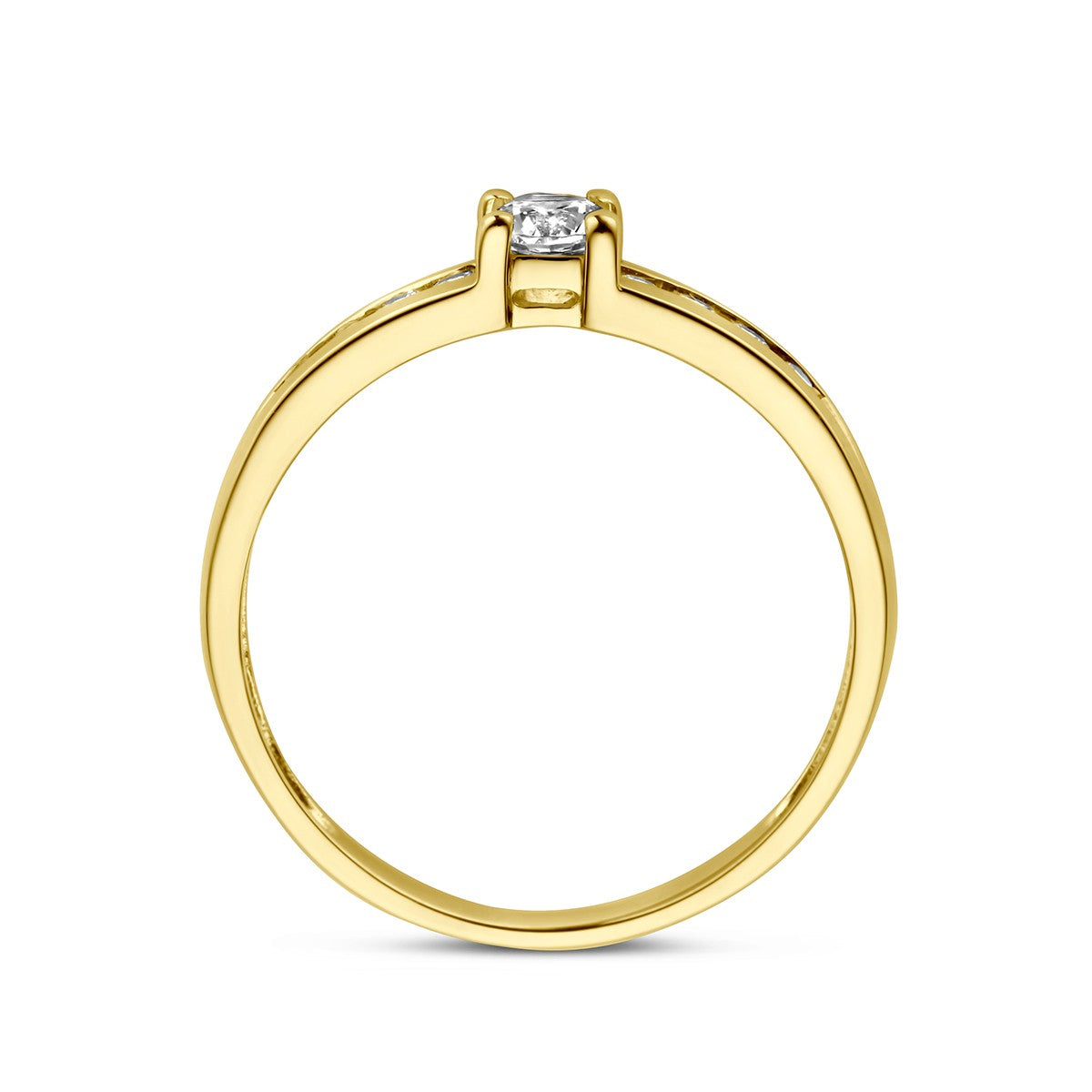 14K Geelgouden Ring zirkonia - PSN4020072