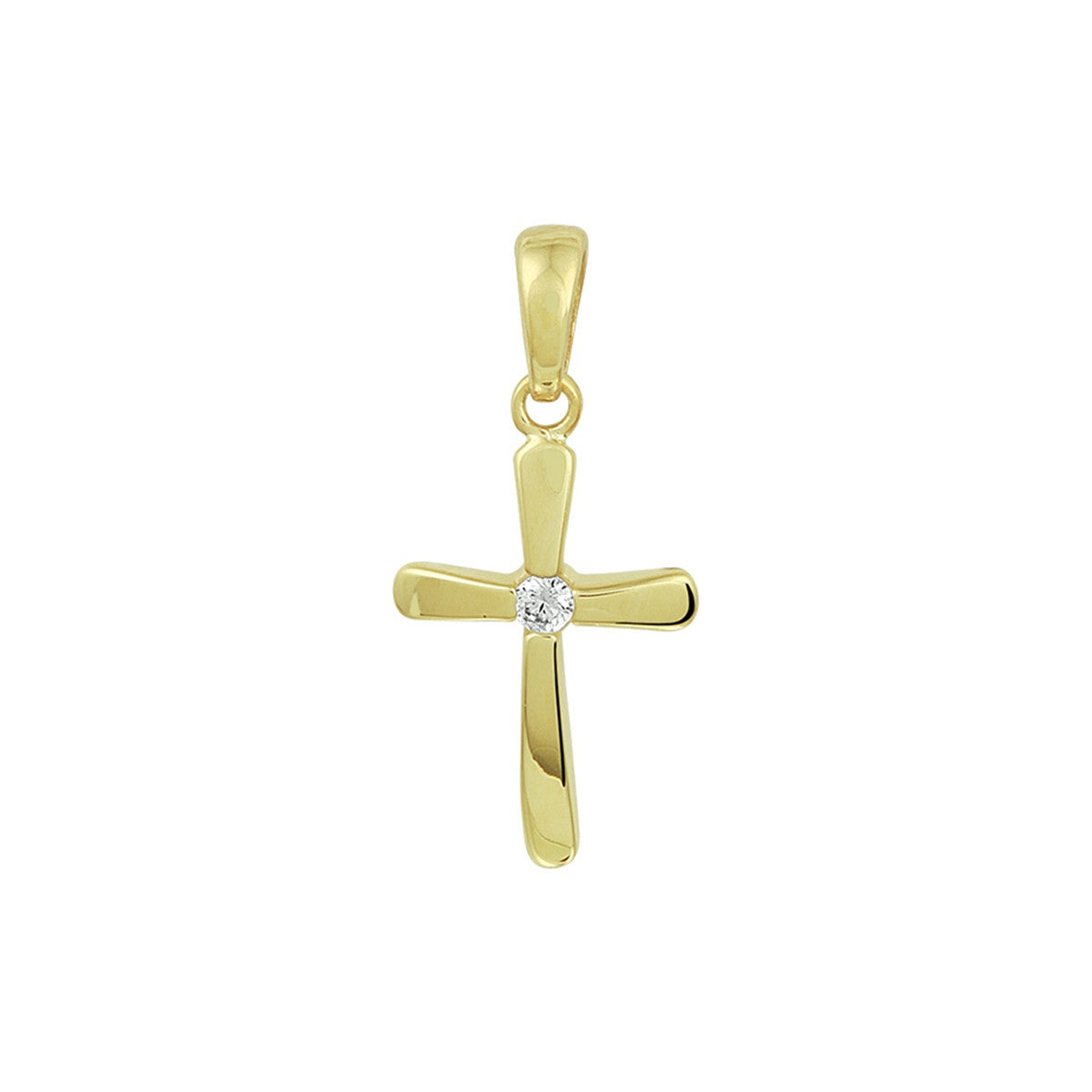 14K geelgoud hanger kruis 4020317 - PansiteNederland.nl