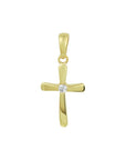 14K geelgoud hanger kruis 4020317 - PansiteNederland.nl