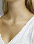 14K geelgoud hanger kruis 4020317 - PansiteNederland.nl