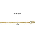 14K Geelgoud Anker Plat 1,2 mm 4020508 - PansiteNederland.nl